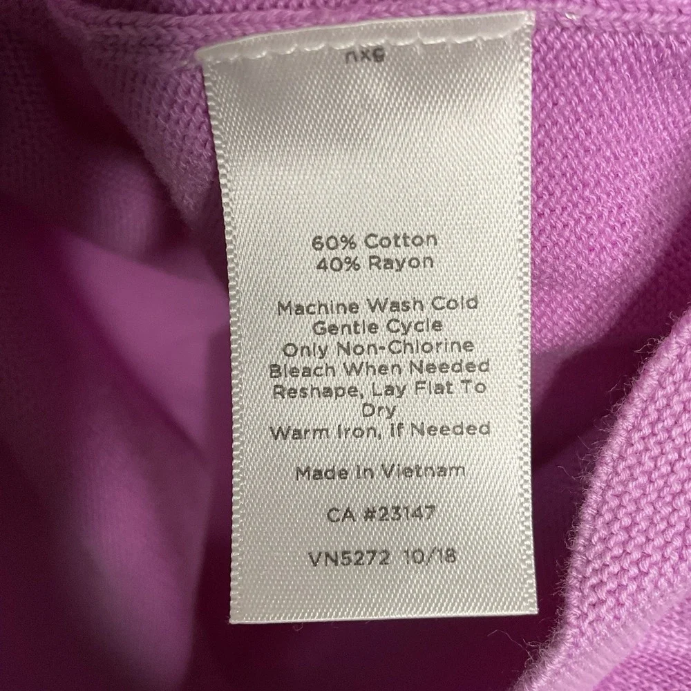 Talbots Girlfriend Cardigan Women's  Medium Raspberry Button‎ Front Chic Modern